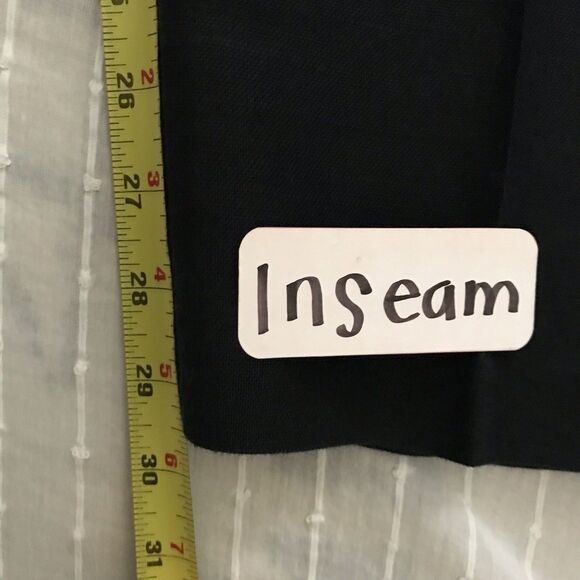 Vintage Liz Claiborne Black Linen Cotton Mid Rise Classic Pleated Trousers - M - Picture 7 of 8